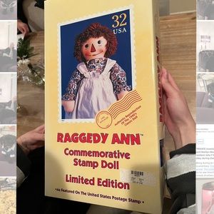 Raggedy Ann Commemorative Stamp Doll Limited Edition